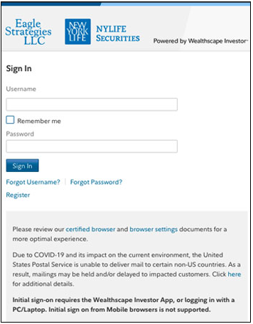 NYLIFE Securities Login